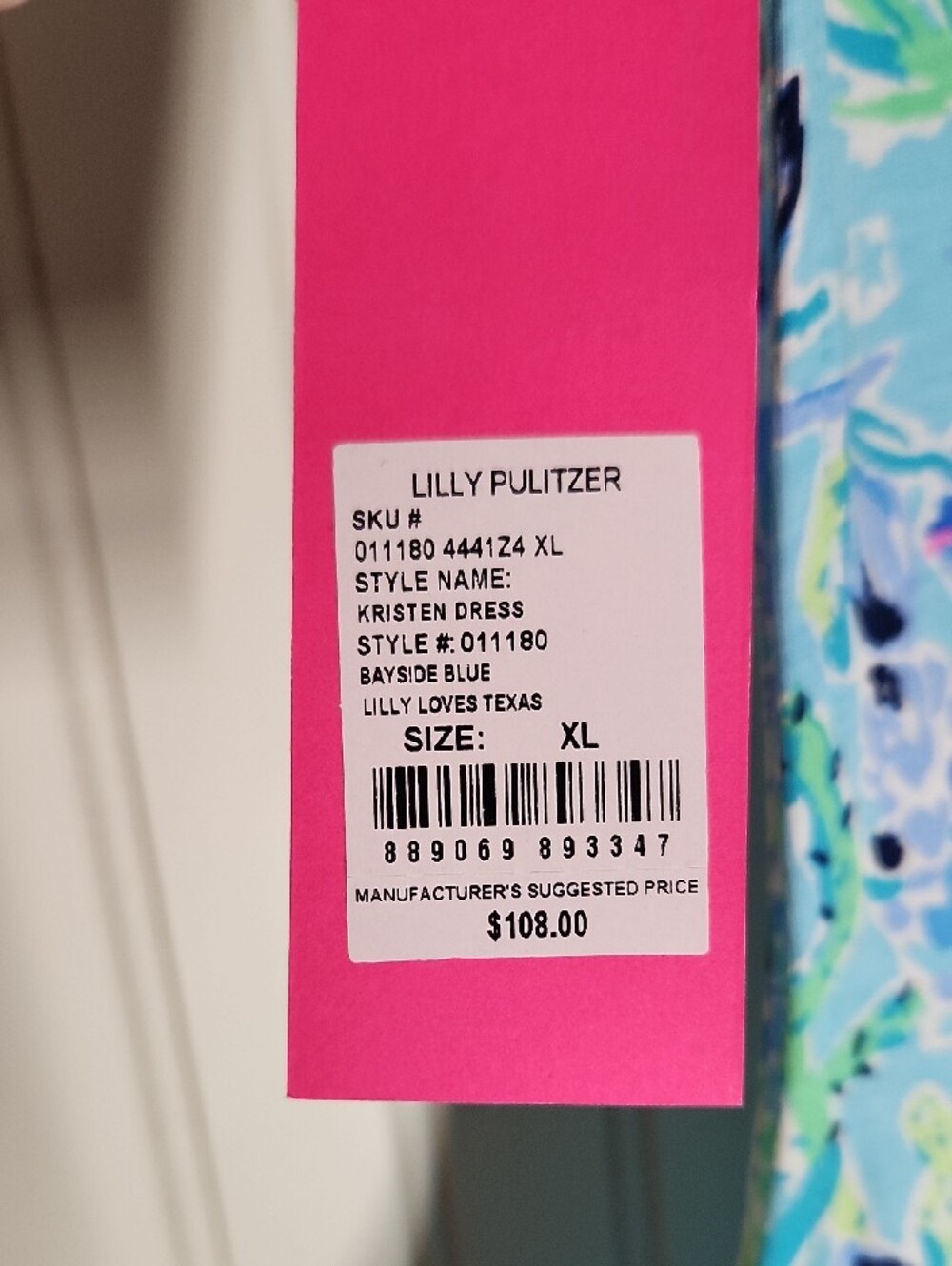 Lilly Pulitzer Light Blue Texas Print Sleeveless One-Piece - Picture 4 of 5